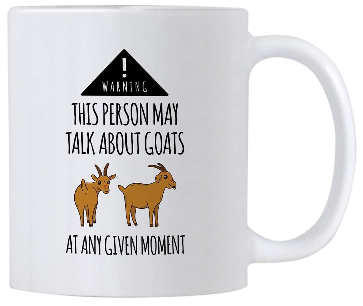 Casitika Goat Farmer Gifts. This Person May Talk About Goats At Any Given Moment Cup. 11 oz Pygmy Goat Coffe Mug. Gift or Decor idea for Farmers and Goat Lovers.