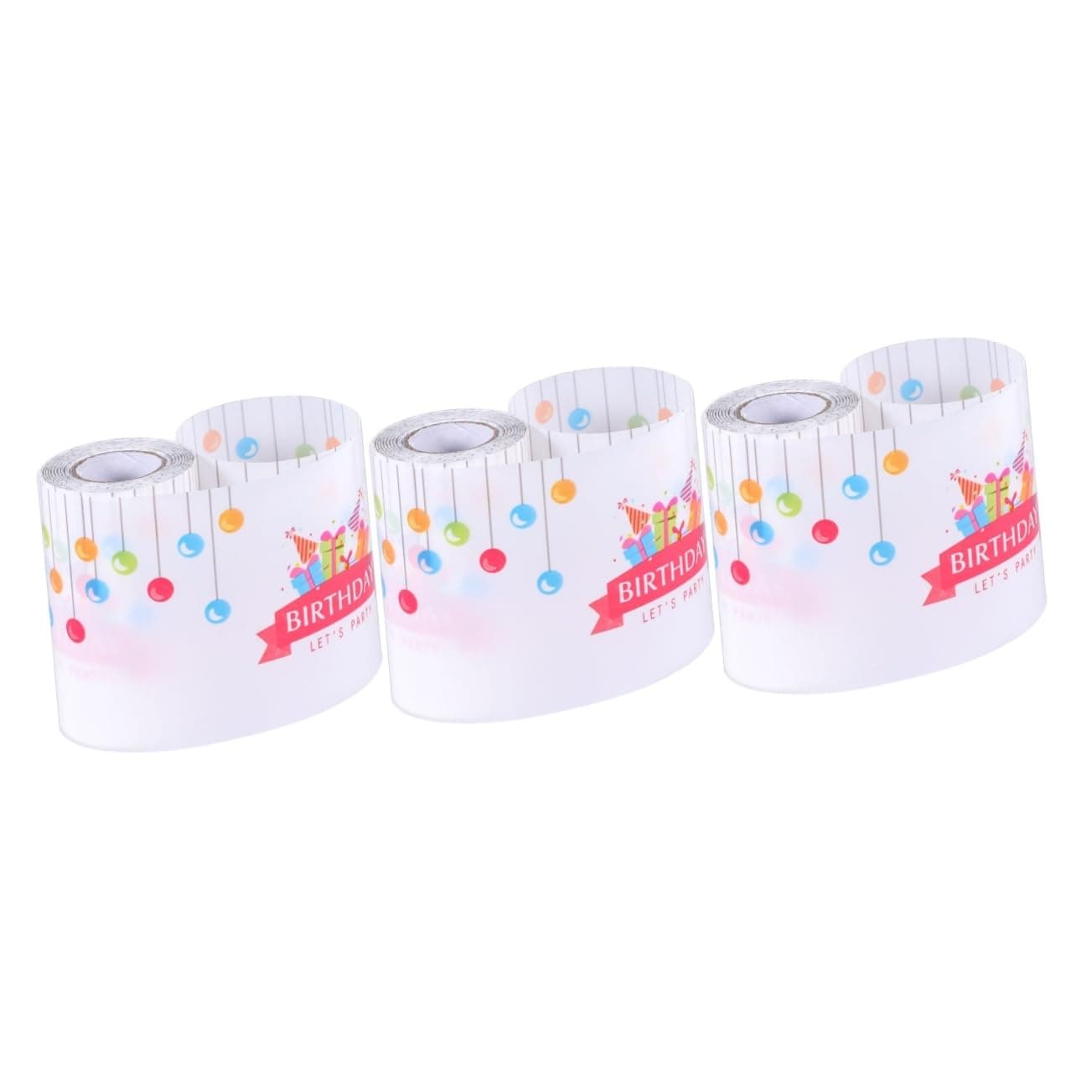 Vaguelly3pcs Cake Collar Cake Wrapper Birthday Party Cake Decoration Clear Wrapping Paper Cake Toppers Cake Decorating Tools Birthday Toppers for Cakes Cupcake Wrapping Tape