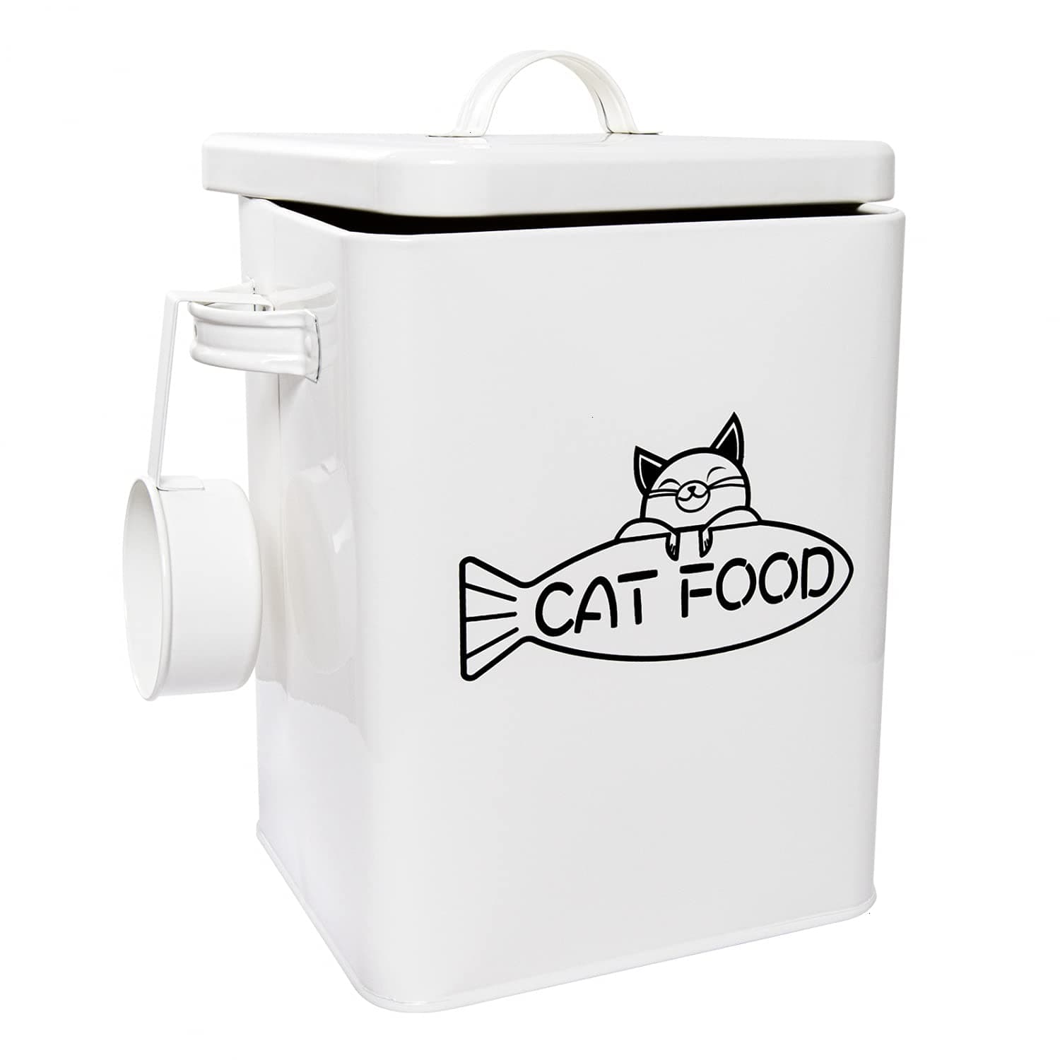 Dog and Cat Food Storage Container, Farmhouse Pet Food Containers with Lid and Dry Food Scoop, Durable Airtight Great Gift for Pet Owners