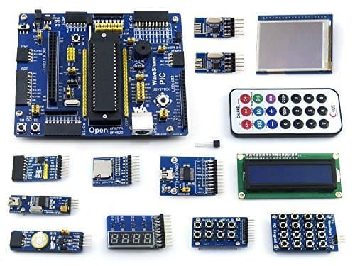 Puuli Open18F4520 PIC Board PIC18F4520-I/P PIC 8-bit RISC PIC Microcontroller Development Board +14 Accessories Open18F4520 Development Board Kit