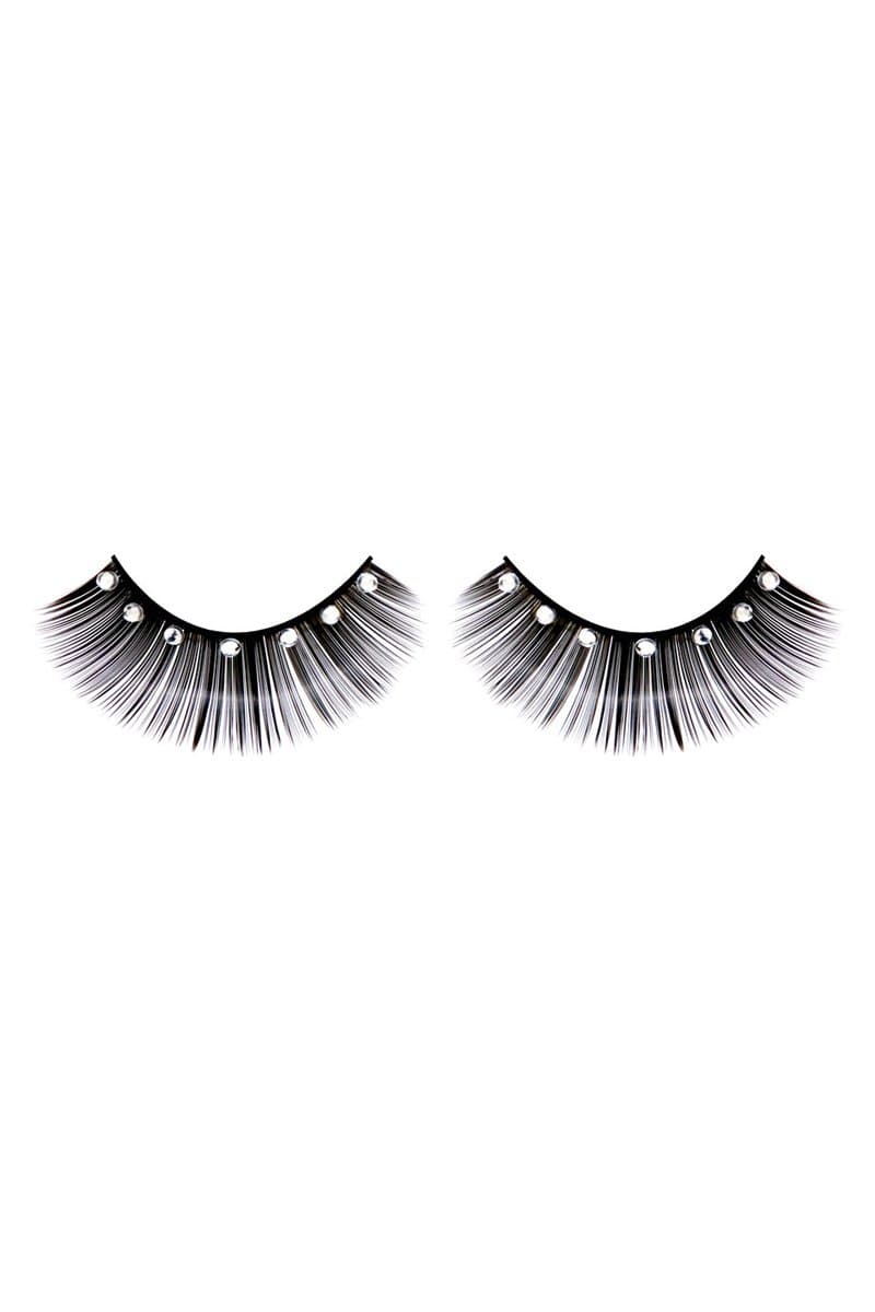 Black & White long false Eyelashes with Rhinestones. nr.491 Including Free adhesive
