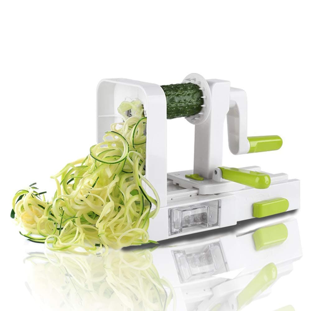 Midas 5-Blade Vegetable Slicer,Vegetable Spiralizer,Folding,Strongest-and-Heaviest Duty, Best Veggie Pasta and Spaghetti Maker for Low Carb/Paleo/Gluten-Free Meals
