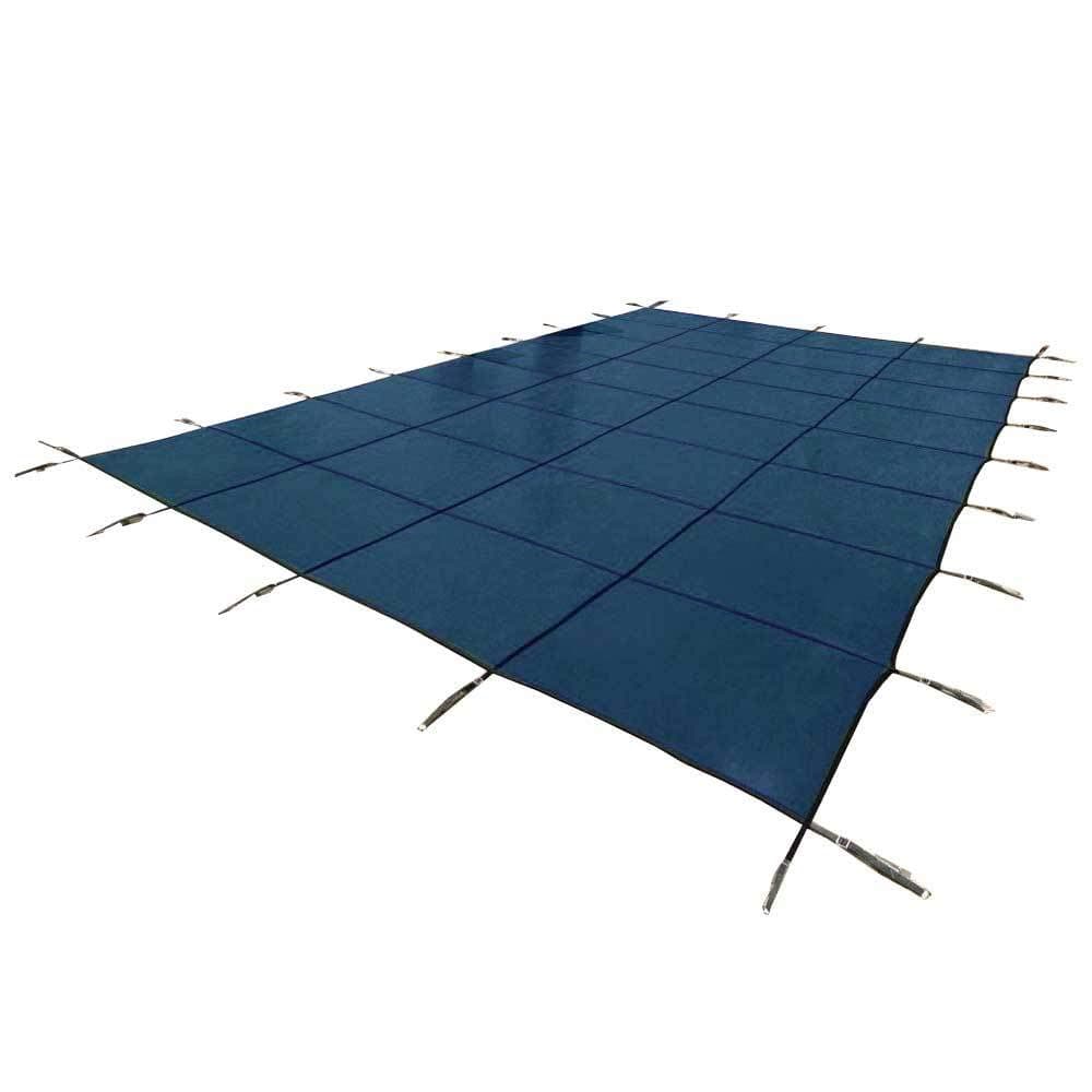 YARD GUARD Deck Lock Mesh 18'x36' Inground Swimming Pool Safety Cover, Blue