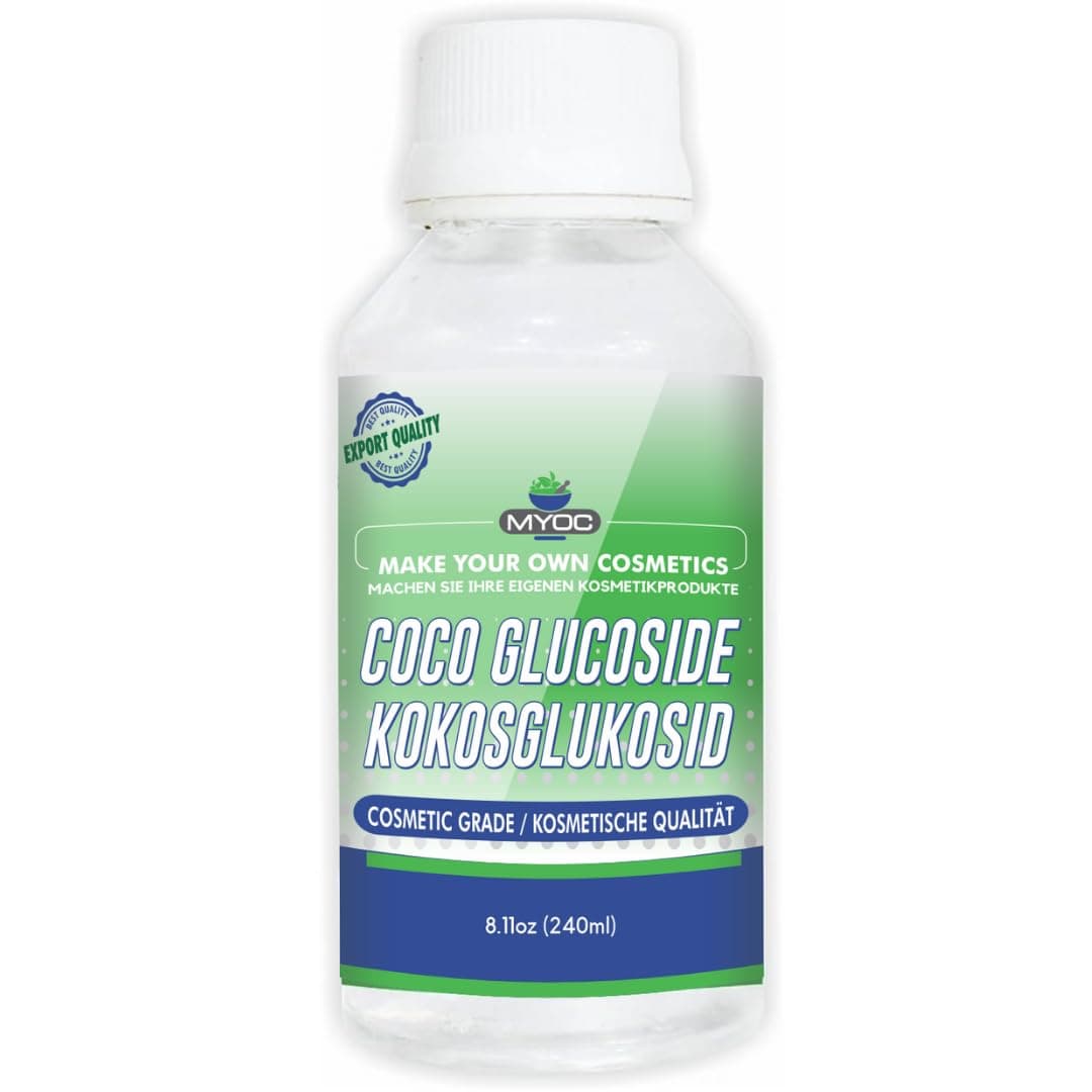 Coco Glucoside – Cosmetic Grade – 240 ml / 8 fl oz - Mild Non-Ionic Surfactant for Cleansers, Shampoos and DIY Cosmetic Formulations