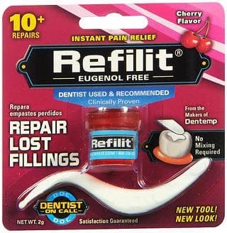 Refilit Dental Repair Material Cherry Flavor - 0.0667 oz, Pack of 4