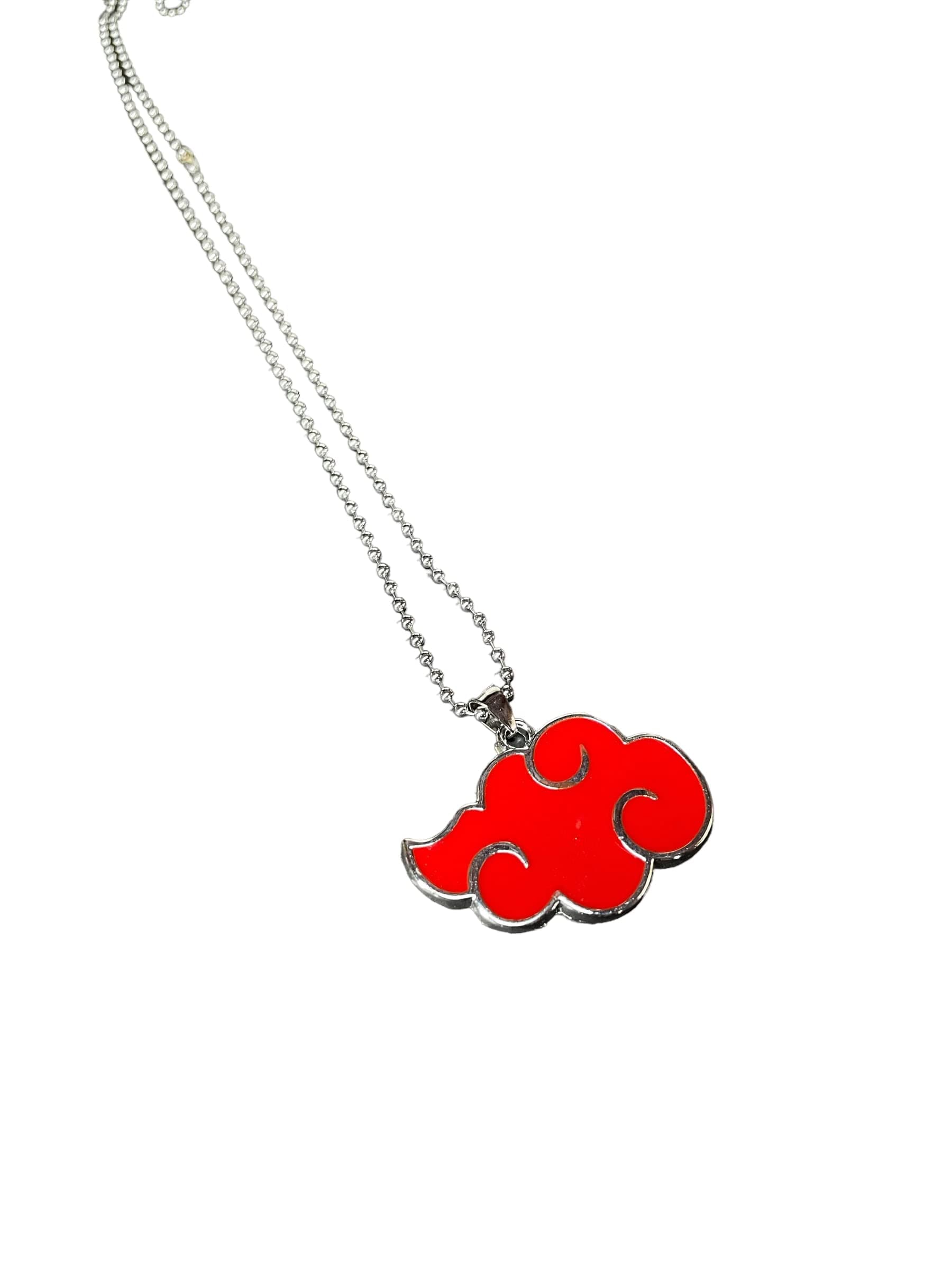 Anime Alloy Chain Jewellery Red Cloud Pendant Necklace For Boys Men and Women