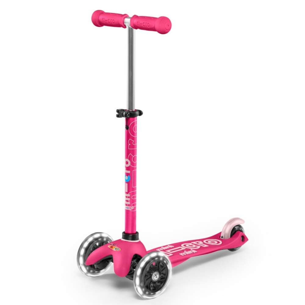 Scooters | Mini Micro Deluxe LED Children's Scooter | Extra Grippy Deck | Weather Tested Stem | Remove & Fold Handlebar | Light Up Wheels | Boys & Girls