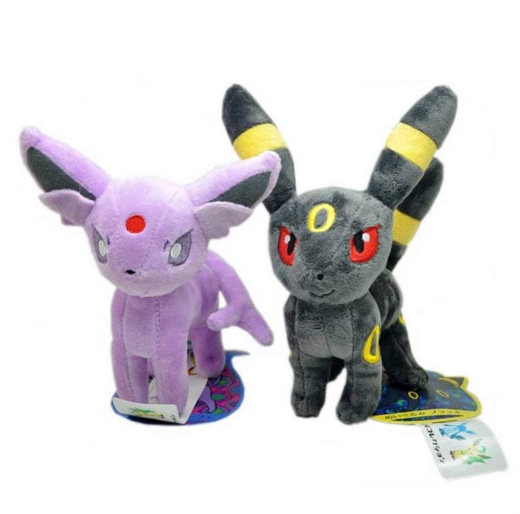Espeon & Umbreon Plush Figure Toy 7-8" Game Collectible Stuffed (Set of 2 New)