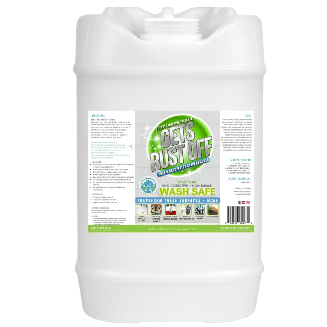WS-RO-5G Clear Rust Off Rust and Hard Water Stain Remover, 5 gal Pail