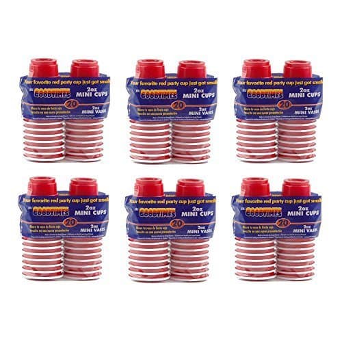 Goodtimes Mini Party Cup, 2-Ounce, Red, 120 Cups by Good Times