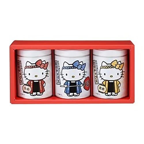 Yamamoto Nori store X halo will Kitty seasoned seaweed glue chips 3 cans set (plum / sesame / brown rice) Kyushu Ariake Sea production domestic laver Gift gifts