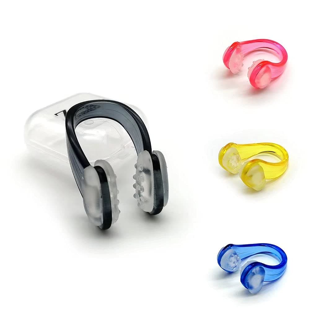 Zooshine Set of 4 Waterproof Anti-Slip Swimming Nose Clips Nose Plugs for Swimming Swimming Nose Clips for Adults Kids