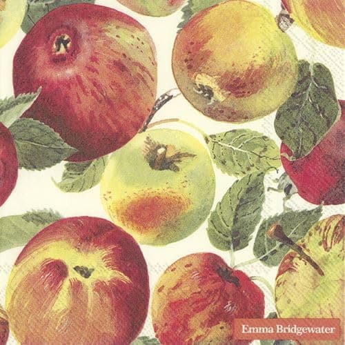 Emma Bridgewater Apples Cream - IHR Paper Table Lunch Napkins 33 cm Square 3 ply 20 in a Pack