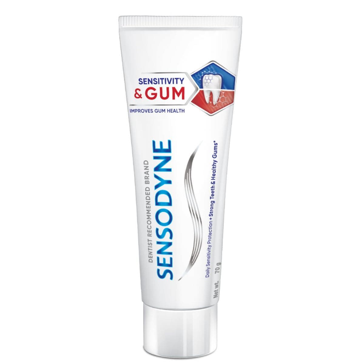 Toothpaste Sensitivity and Gum| Daily Sensitivity and Gum Protection Tooth Paste Pack of 1 - 70gm | Dentist Recommended | Fresh Breath, Removes Plaque, Healthy Gums