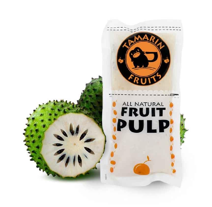 Tamarin Fruits All Natural Frozen Fruit Pulp perfect for Juicing, Cocktails, Smoothies, Desserts, and Baking, No Sugar Added, Gluten Free with No Preservatives, (Guanábana, 12lbs)