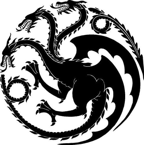 Game of Thrones GOT House Targaryen Mother of Dragons Vinyl Wall Decal Sticker 22" Tall By Silhouettes Society