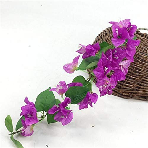 10pcs Silk Bougainvillea Glabra Climbing Flower Artificial Bougainvillea Tree Branches 31.5" six Colors for Wedding Centerpieces (Fuchsia)