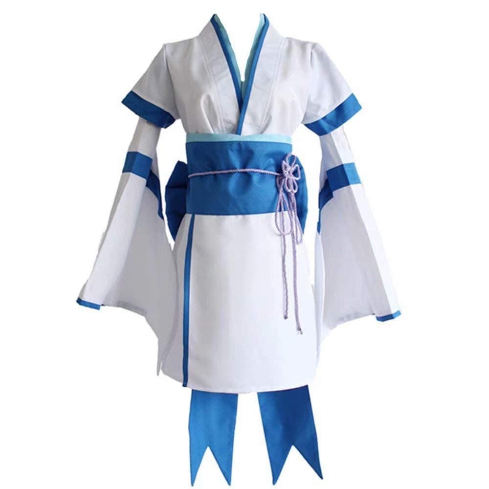 Life in A Different World from Zero Kimono Lolita Fancy Dress Japanese Anime Character Ram/Rem Cosplay Costume Outfit for Anime Exhibition & Theme Party & Stage Performance & Halloween