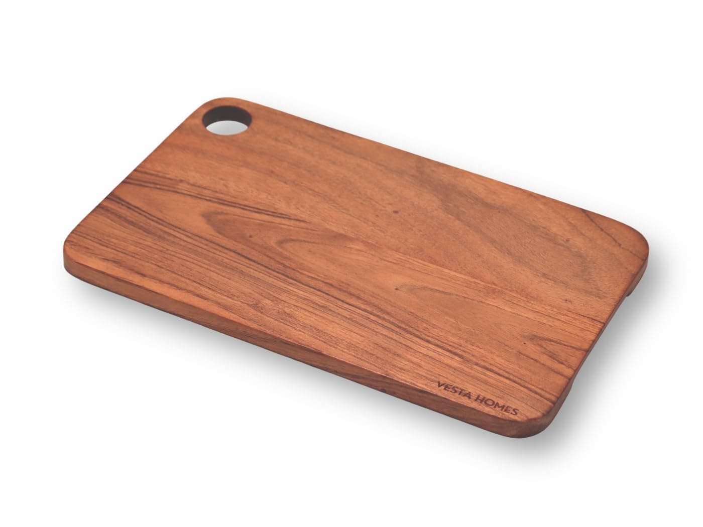 Vesta Homes Wooden Chopping Board, Cutting Board, Serving Board, Charcuterie, and Cheese Board for Kitchen I Natural Acacia Wood | Natural Color, 35×21.5×1.5 cm | Handcrafted in India