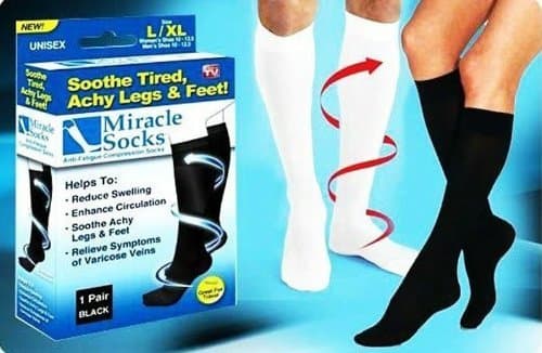 As Seen on Tv Miracle Socks Black Pain Relieving Socks