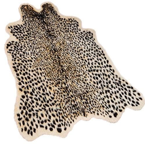 Leopard Print Cowhide Rug for Home Office Living Room Bedroom 160 x 200 cm