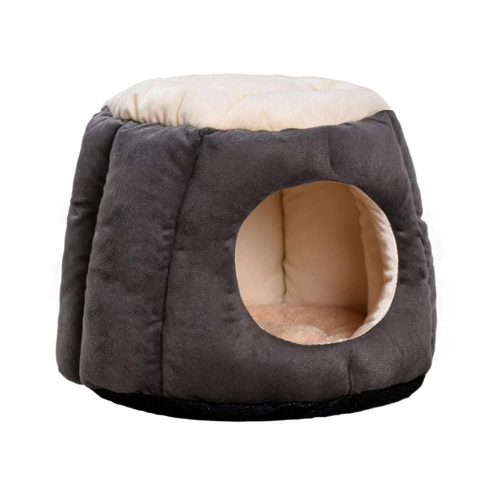 2 in 1 Dog Pet House Bed Dog Sofa Skidproof with Detachable Cushion Washable Dog Igloo Bed Soft Basket Cave Bed for Dog Cat Nesting