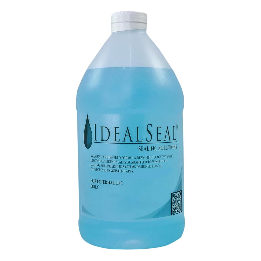 - IdealSeal Envelope Liquid Moistener and Sealer - High-Efficiency, No-Mix Sealing Solution for Postage Machine and Mailing Systems - 64 oz