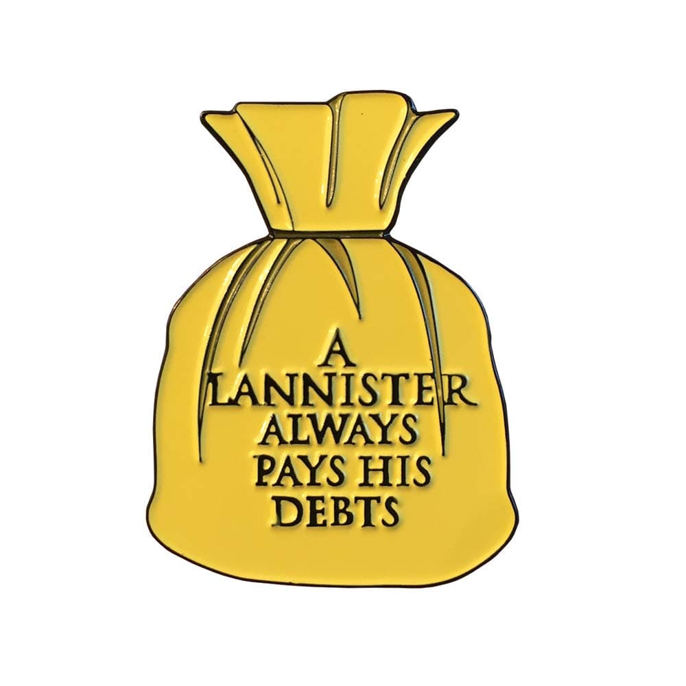 A Lannister Always Pays His Debts, Game of Thrones Pin | Enamel Pins for Backpacks Hat pins Funny Pins Meme Pins Cool Pins Cute Pins Button Pins