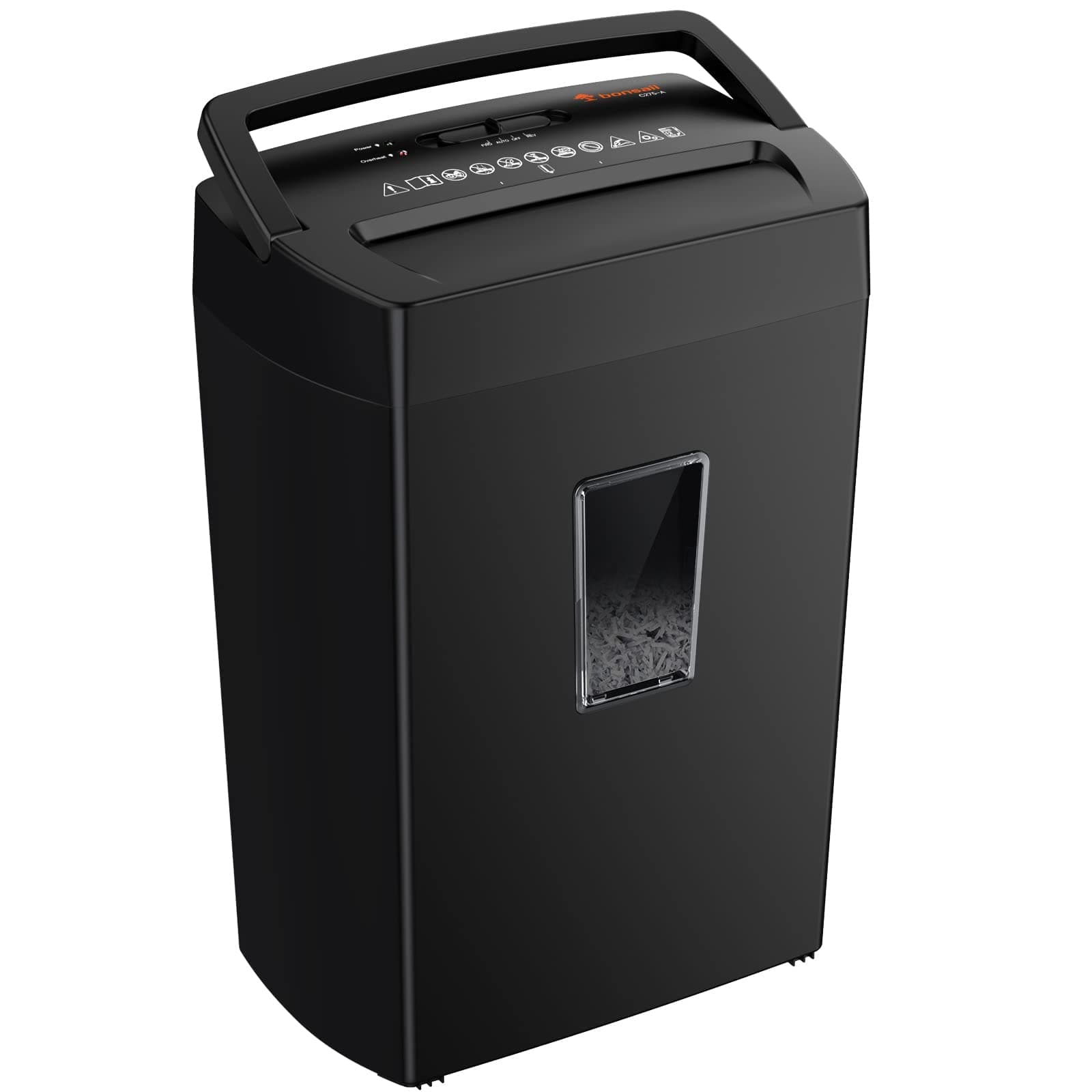 Bonsaii 12-Sheet Cross Cut Paper Shredder, Home Heavy Duty Shredder, P4 Security(5x20mm), 5-Minute Continuous Shredding, Shreds Credit Cards, Mails & Staples, 21L Bin(C275-A)