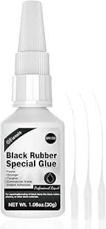 30g Black Rubber Adhesive for Tire Repair, Edge Bonding, DIY Crafts - Quick-Dry, High-Strength Patch Glue for Durable RC Tire and Super Rubber Bonding