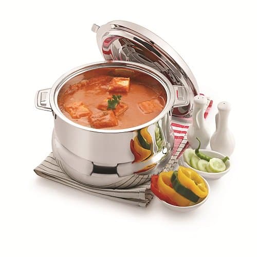 WARMEO Lava Plus Stainless Steel Insulated Casserole, 4000ml, Silver