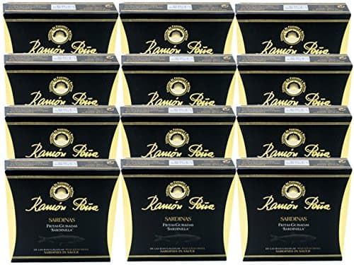 Stewed Small Sardines in Tomato Sauce by Ramon Pena (Case of 12 - 4.6 Ounce Tins)