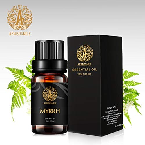 Aromatherapy Myrrh Essential Oil for Diffuser, 100% Pure Myrrh Scent Essential Oil for Humidifier, Massage, Therapeutic Grade Aromatherapy Essential Oil Myrrh Fragrance 0.33oz-10ml