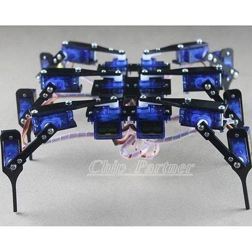 heartsea technology6 Legs 18 DOF Robot Black Spider Robot Bracket Stent Accessory (no servo)