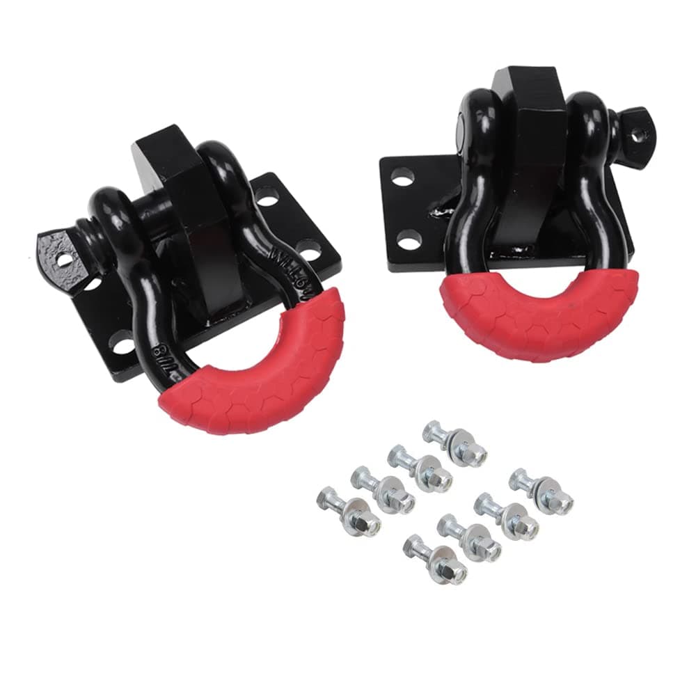 NIXFACE Upgrade Heavy Duty Front Tow Hooks Fit for Dodge Ram 2500/3500 (2010-2020) Black