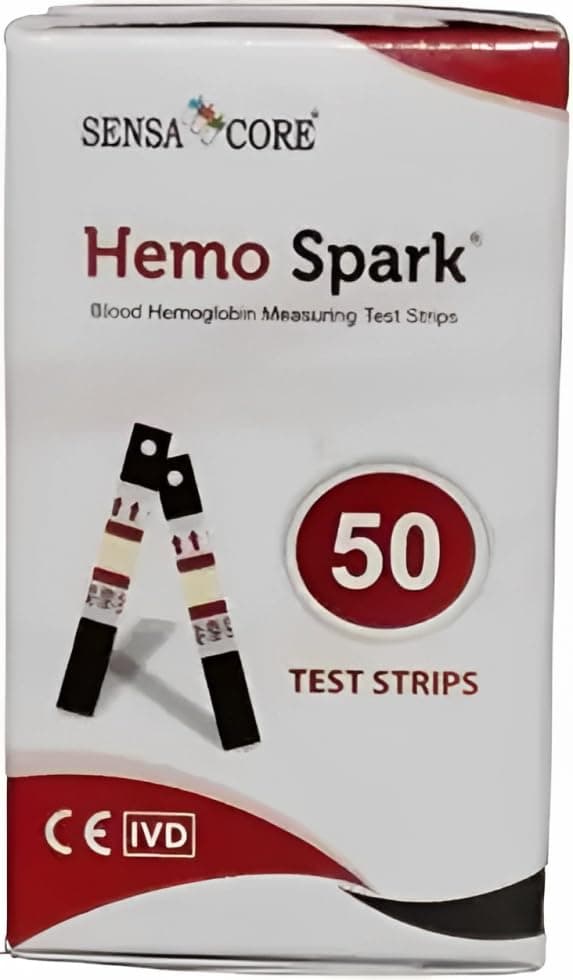 B-Arm Hemospark Hemoglobin Strips(1 Pack Of 50 Strips)Compatible Only With Hemospark Hemoglobin Meter And Not With Other Hemoglobin Test Meters