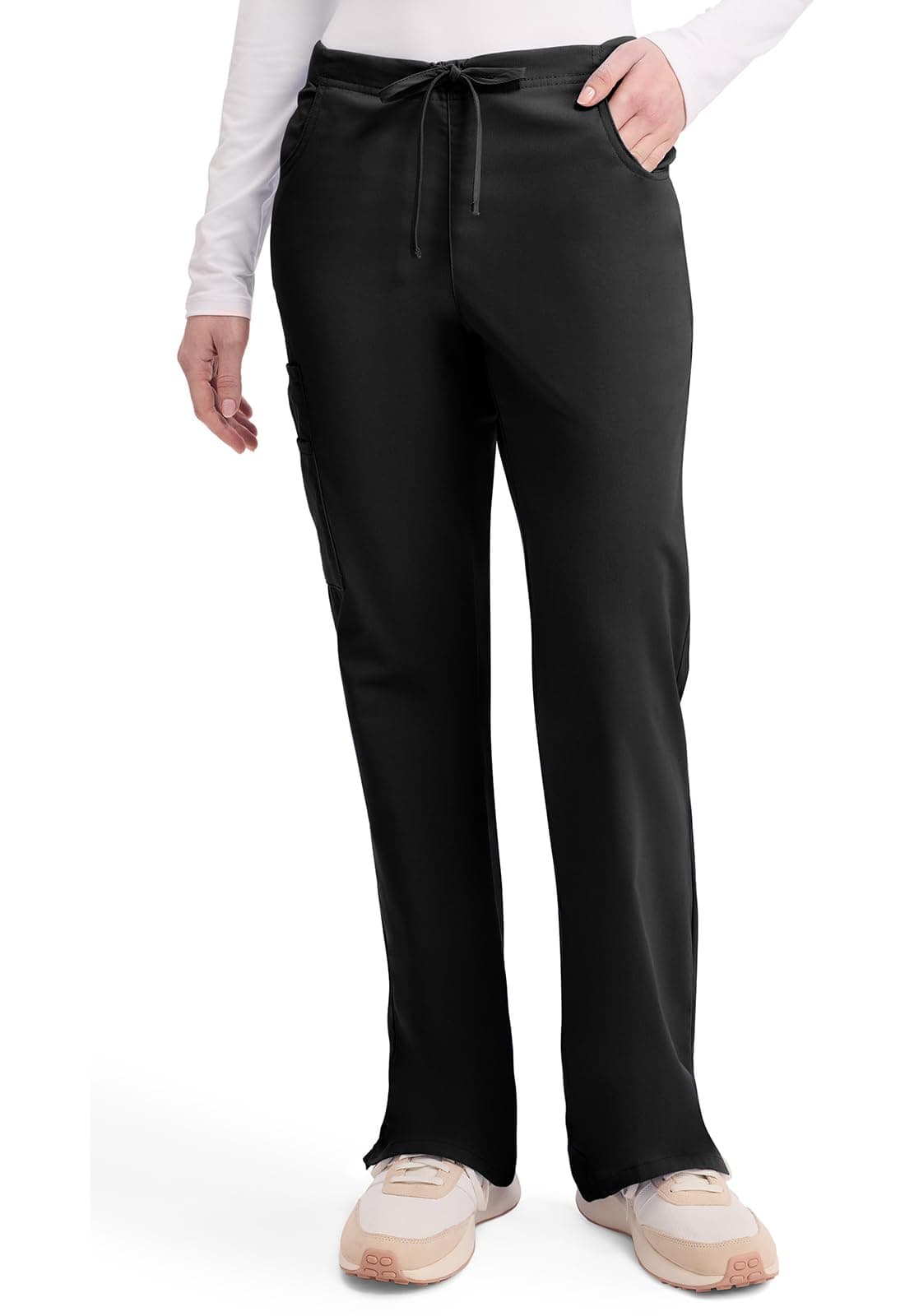 Scrubs for Women - Flare Leg Cargo Scrub Pants with Drawstring Waist & 6 Pockets, Medical Uniform - 86206