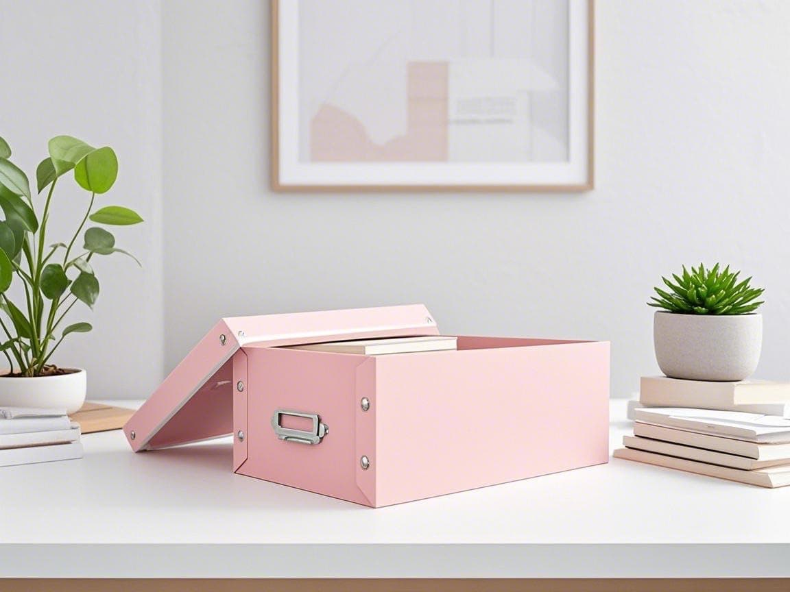 XUCHUN File Storage Boxes with Lid 3 in 1 Set, Foldable, Press-Stud Fastening, Moisture-Proof, Space Saving Storage Box for Photoes, Files, Closets