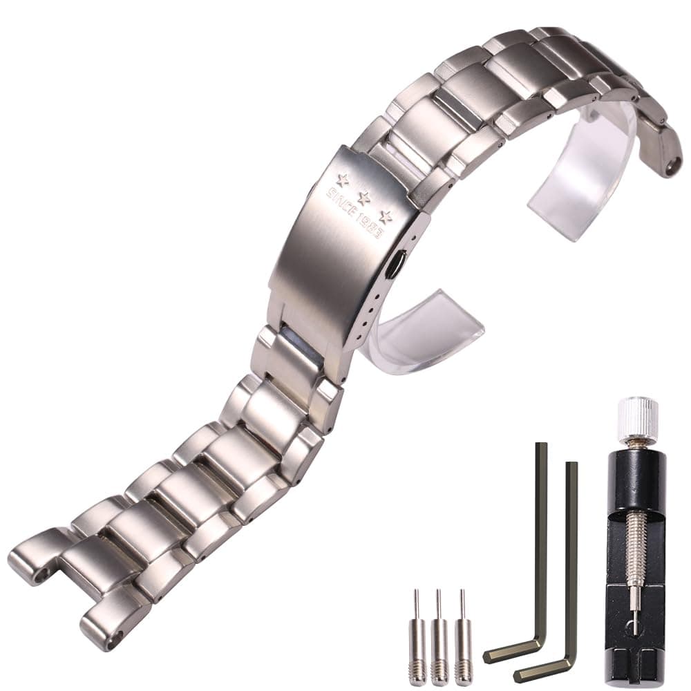 Stainless steel Replacement watch band Compatible with Casio GST-210 GST-W110 GST-W100 GST-S110 GST-S100 GST-B100 GST-S300 Watch Strap