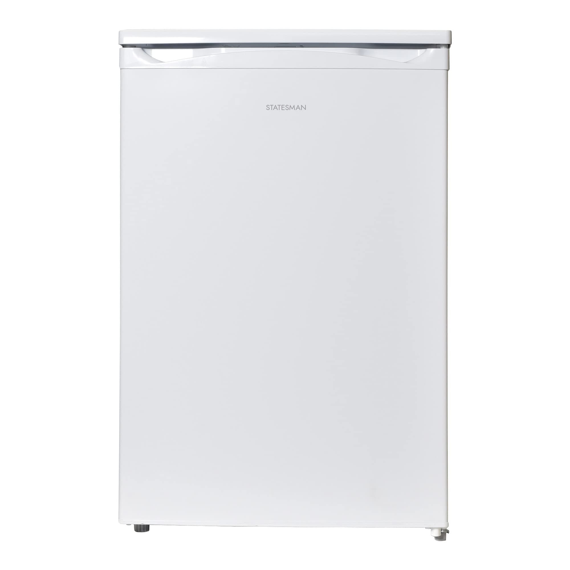 StatesmanFreestanding U355W Under Counter Freezer, 55cm, 86 Litres, 3 Large Capacity Storage Drawers, 4* Freezer, Reversible door, Adjustable Feet, Energy efficient, White