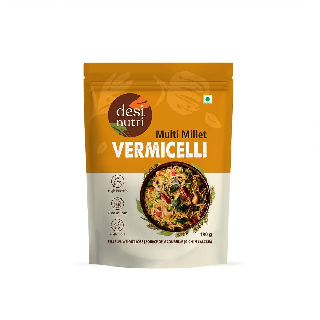 Desi Nutri Multi Millet Vermicelli | Ready to Eat Vermicelli | Millet Vermicelli | Millet Vermicelli - 190 gms | Rich in Iron & Protein
