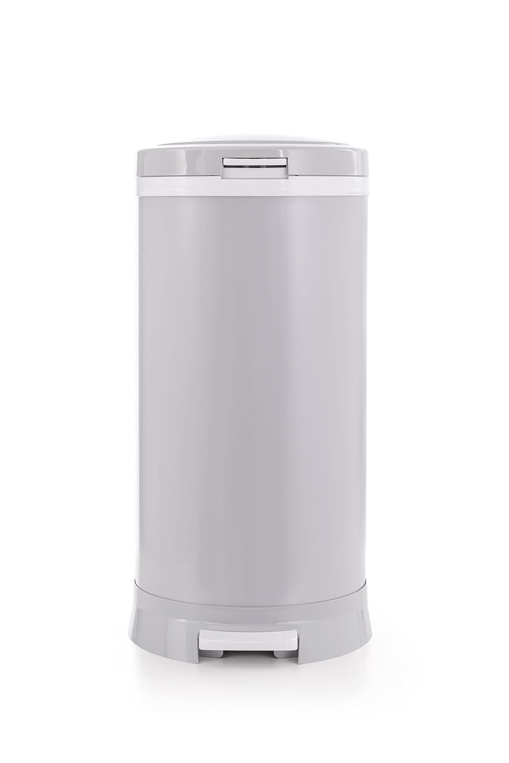 Premium Steel Diaper Waste Pail with Step Open, Gray
