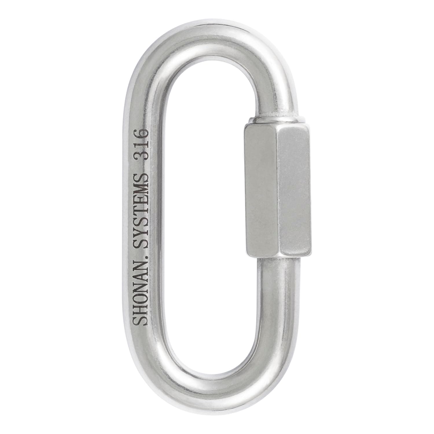 SHONAN Heavy Duty Marine Chain Quick Links, Stainless Steel Chain Connectors, Corrosion Resistant Locking Carabiners