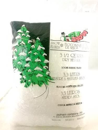 Soft Snow Artificial Snow Flakes, Synthetic Loose Flakes, 3.5 Quart Bag