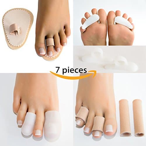 Hammer Toe Pain Relief Value Pack. Hammer Toe Straightener Cushion Pad; Stretchable Gel Tubes Cushioning; Hammertoe Cap Protectors; Effective Hammer Toe Crested Corrector, Prevent Toe Surgery.