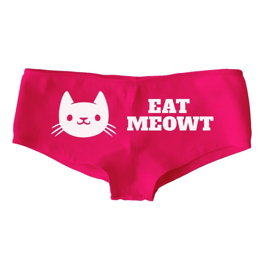 Eat Meowt Cat Pun Undies: Low-Rise Cheeky Underwear
