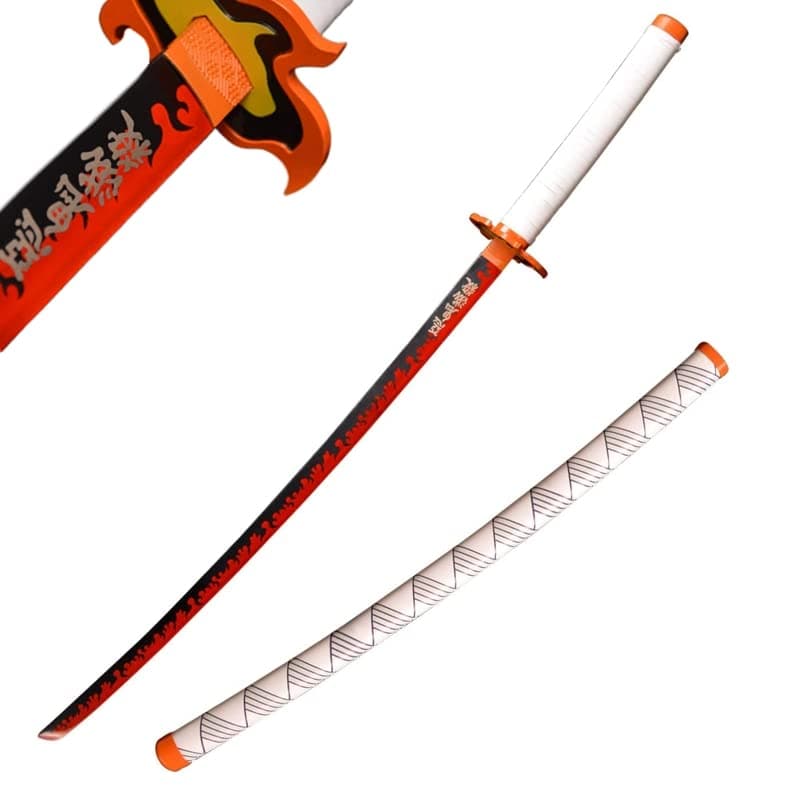 Sword Valley Demon Series Anime Sword - Slayers Katanaο½40.9" Lengthο½Anime Original Texture Carbon Steel Blade Carving Symbolο½Non-Slip Gripο½for Cosplay & Display