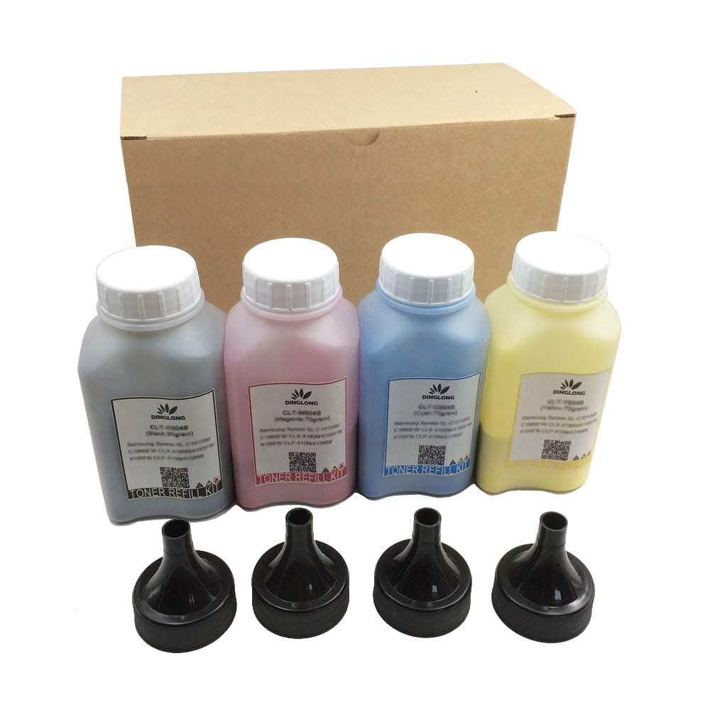 Toner Refill Powder Compatible for HP 201a CF400a CF401a CF402a CF403a Cartridge Used with Color Pro MFP M277dw M252dw M277 M252 Pinter (Without Tools)