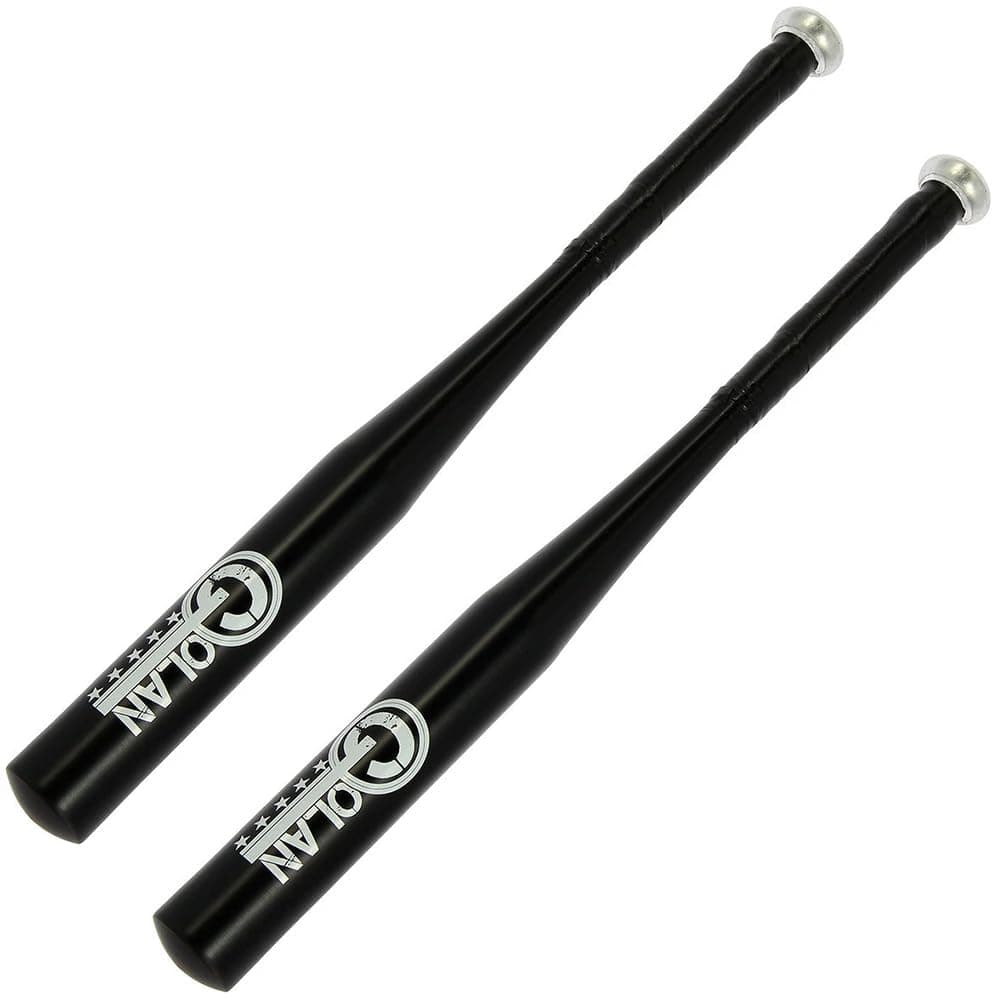 Golan Black Lightweight Durable Alloy Aluminium Metal Full Size Outdoor Practice Training Baseball Softball Rounders Bat Single or Pair 24-32