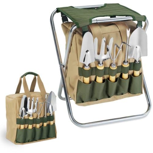 PICNIC TIMEONIVA - a brand Gardener 5-Piece Garden Tool Set With Tote And Folding Seat